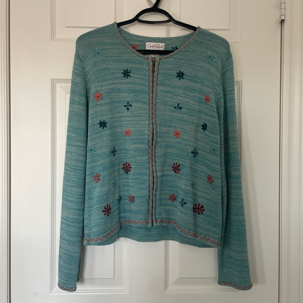 Women's Blue Cardigan Sweater